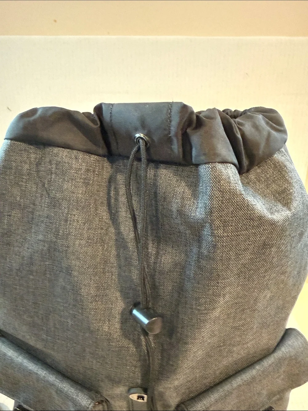 New-Herschel Supply Company Dark Gray/BlackCanvas Backpack with Magnetic Closure
